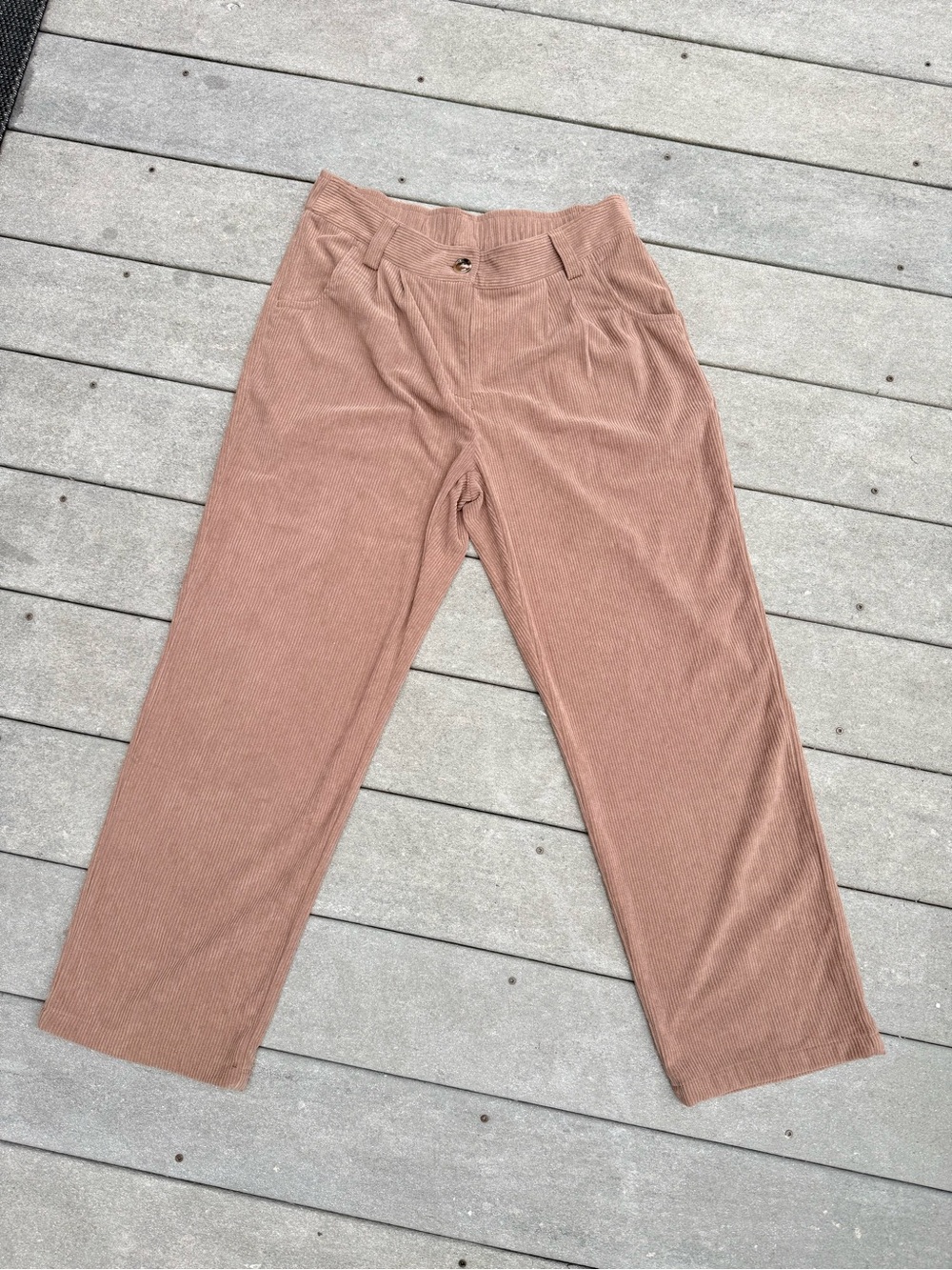 HALARA Highwaisted Corduroy Trouser Pants - Taupe